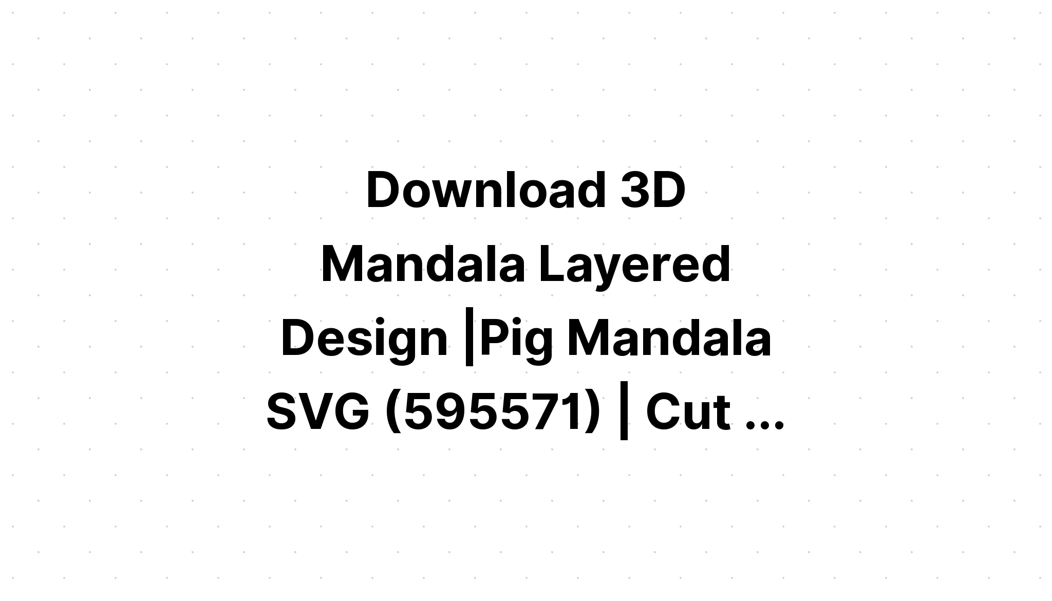 Download Layered Free 3D Cat Mandala Svg Printable - Layered SVG Cut File